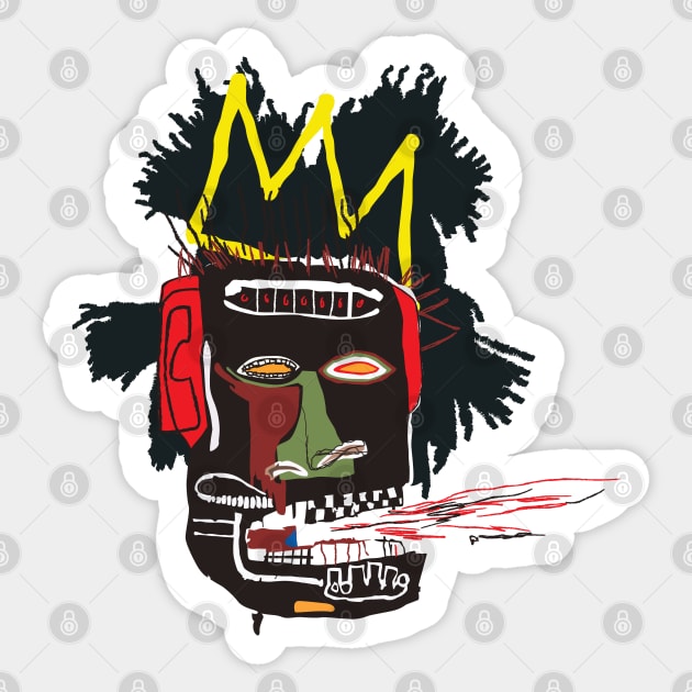 Basquiat Art Style Sticker by Sauher